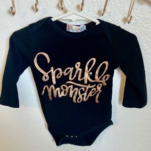 Baby girl Halloween  “Sparkle Monster” onesie